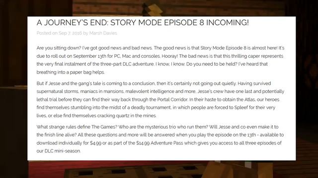 Minecraft: Story Mode - EPISODE 8 TWO NEW CHARACTERS! "A Journey's END" смотреть онлайн