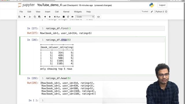 Spark Tutorial | PySpark SQL | DataFrame from CSV read | RDD vs DataFrame | Part - 6 смотреть онлайн
