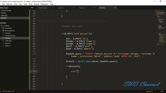PHP CRUD with MySQL & Bootstrap | Edit & Update Data in the Database Part 04 Section 2 | смотреть онлайн