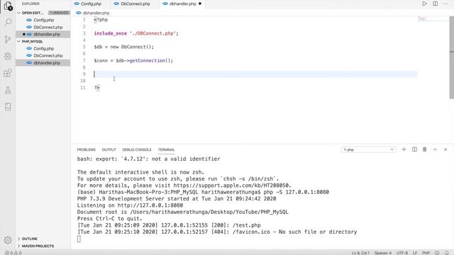 PHP Sinhala tutorial - part 4 - Check Connection смотреть онлайн