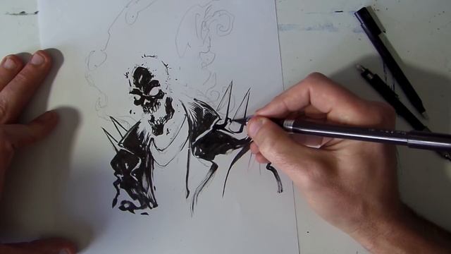 Just Draw - Ghost Rider (Real time - paper, pencil and ink) смотреть онлайн