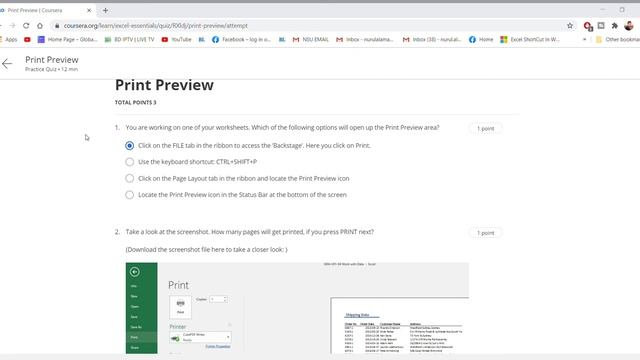 Print Preview Coursera || Excel Skills for Business: Essentials смотреть онлайн