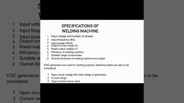 Specifications of welding machine смотреть онлайн