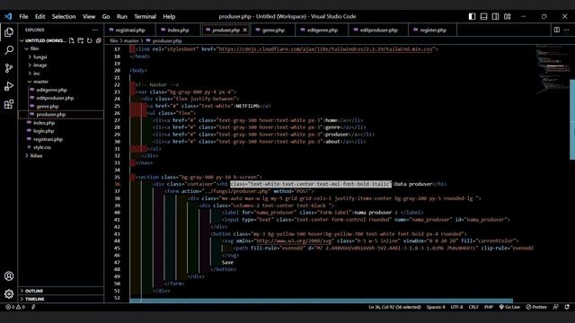 CRUD produser dan genre dengan kombinasi style tailwind css смотреть онлайн