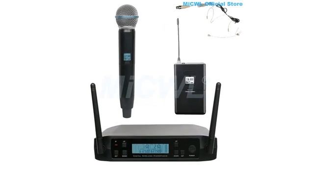 Pro beta58 glx беспроводная гарнитура lavalier ручной инструмент микрофон система для сцены караоке смотреть онлайн