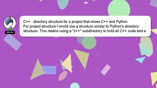 C++ : directory structure for a project that mixes C++ and Python смотреть онлайн