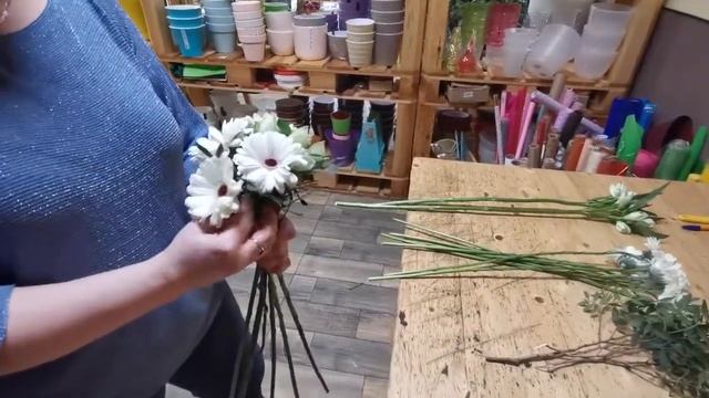 Свадебный букет из гербер | Идеальный вариант под платье невесты в горошек смотреть онлайн