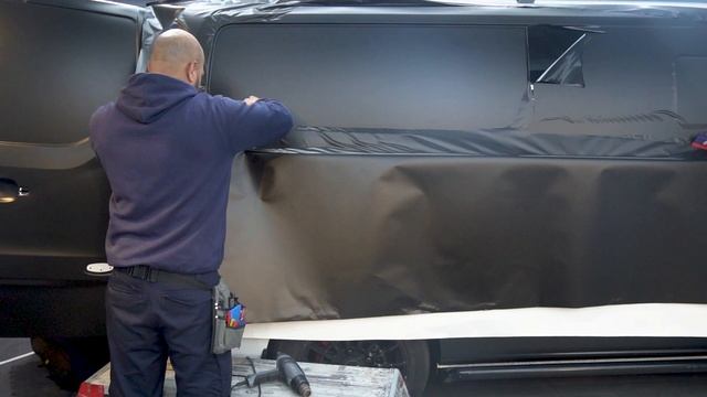 SATIN BLACK! Ford Transit Van Vinyl Wrap! смотреть онлайн