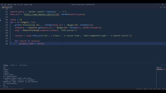 Create An Amazon Scraper With Python смотреть онлайн