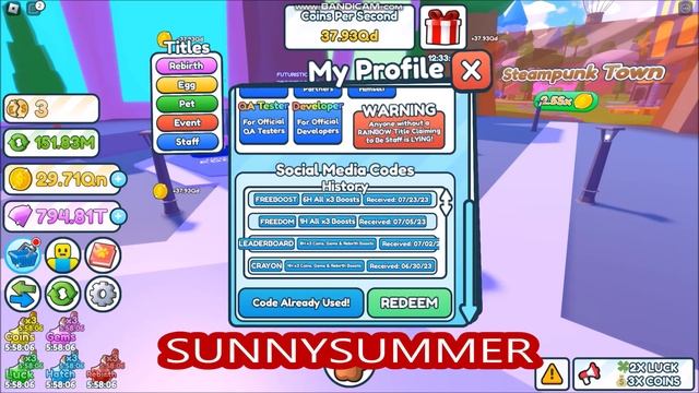 *NEW UPDATE CODES* [⭐CODE] Free Hatchers ROBLOX | ALL CODES | July 29, 2023 смотреть онлайн