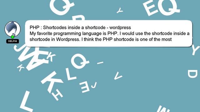 PHP : Shortcodes inside a shortcode - wordpress смотреть онлайн