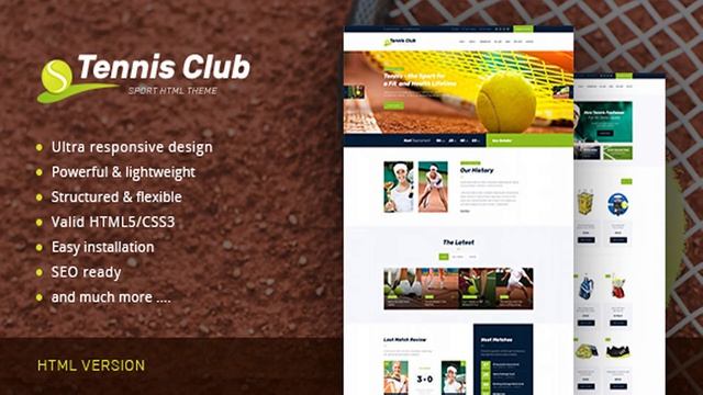 Tennis Club | Sports & Events Site Template | Themeforest Website Templates and Themes смотреть онлайн