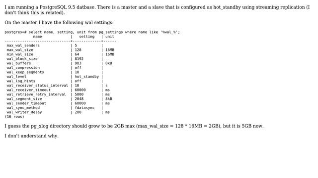 Databases: Why Is My pg_xlog Directory So Big? смотреть онлайн