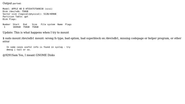Ubuntu: Unable to mount external HDD due to unknown filesystem смотреть онлайн