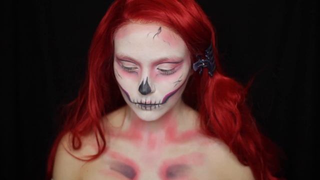 ? Образ на ХЭЛЛОУИН ? Макияж ЧЕРЕП со СТРАЗАМИ смотреть онлайн