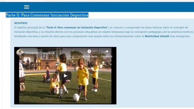 Iniciación Deportiva Proceso Pedagógico para la intervención motriz temprana смотреть онлайн
