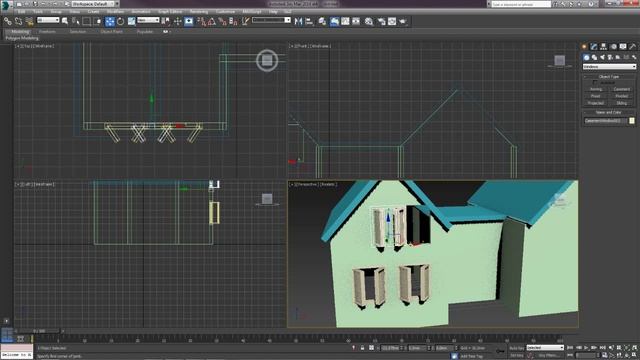 3D Max. Упражнение №10. Архитектурные объекты. Создание дома. смотреть онлайн