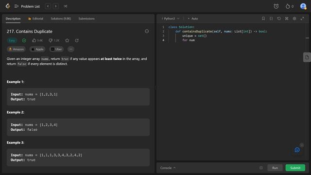 217. Contains Duplicate. Решаем Leetcode на Python под бодрый фонк смотреть онлайн