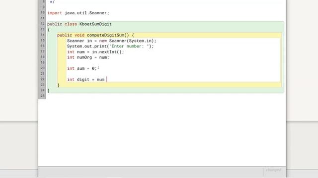 Sum of Digits Program | ICSE Computer Applications | Java & BlueJ смотреть онлайн