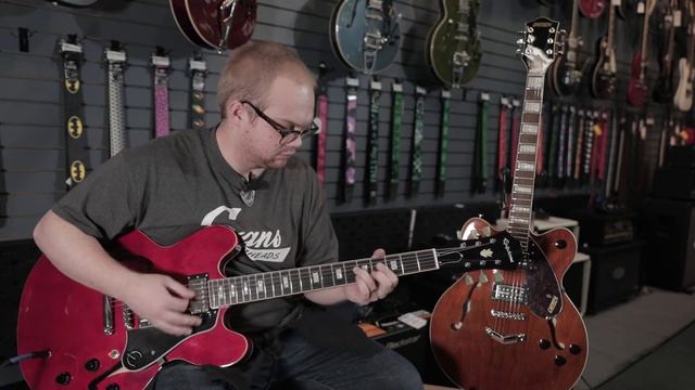 Epiphone 335 vs. Gretsch Streamliner - Guitar Shootout смотреть онлайн