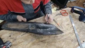 Opel Mokka перетяжка вставок на дверных картах! Часть 2