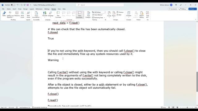 Python TV45 Reading and Writing Files смотреть онлайн