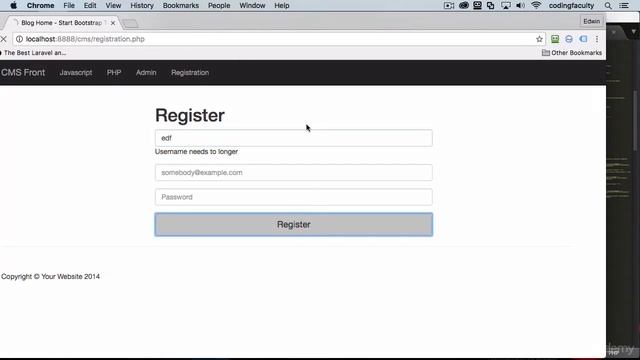 7 Displaying inline errors in form - NEW REGISTRATION SYSTEM - PHP COURSE CMS PROJECT смотреть онлайн