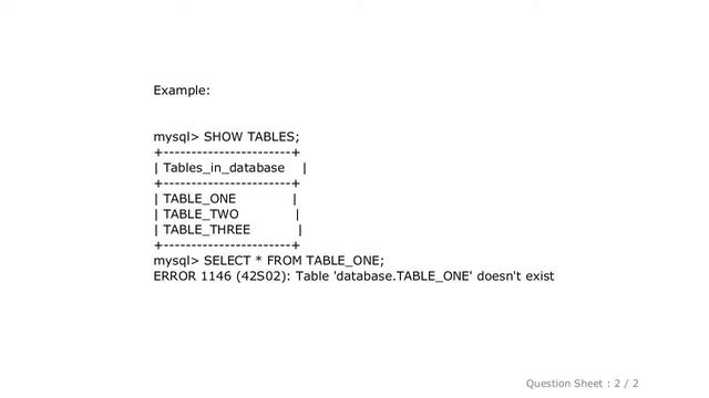 MySQL : MySQL Table doesn't exist. But it does (or it should) смотреть онлайн