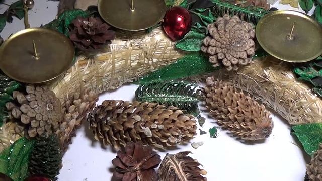 DIY : РОЖДЕСТВЕНСКИЙ ВЕНОК своими руками ( флористика как хобби) смотреть онлайн