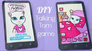 My talking Angela paper quiet book / DIY my talking tom paper game / diy paper game / paper craft