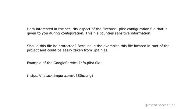 iOS : Firebase .plist configuration file and security смотреть онлайн