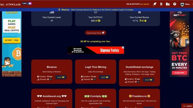 Autofaucet.dutchycorp.space - вырвиглазный криптобукс, который всё же платит (очень мало) смотреть онлайн