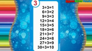 Таблица Деления на 3 - Быстрое Обучение Таблицы Деления