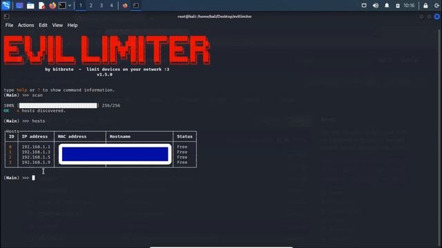 شرح التحكم فى الاجهزة المتصلة معك على الشبكة باستخدام Evil Limiter Tool | Kali Linux смотреть онлайн