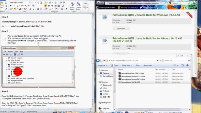 How to Install Kinect + windows 7 32/64 bit смотреть онлайн