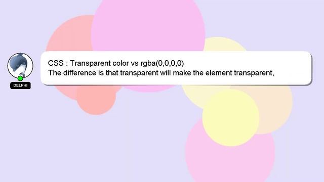 CSS : Transparent color vs rgba(0,0,0,0) смотреть онлайн