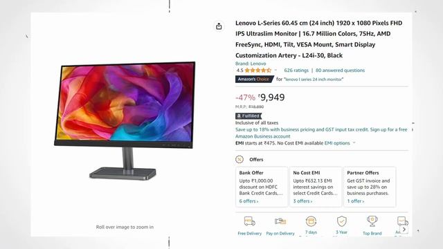 Top 5 Best 24 Inch Monitor Under 10000 | Itna sasta Iske Baad Nahi Milega? смотреть онлайн