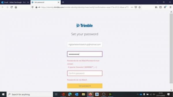 How to Setup your Trimble Account and Sign into SketchUp Pro