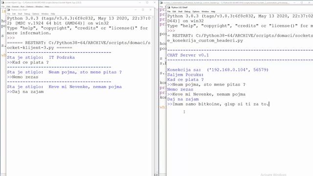 Socket Programiranje Python - 5 - Dvosmerna Chat Veza смотреть онлайн