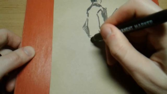 Как рисовать набросок человеческой фигуры маркером. смотреть онлайн