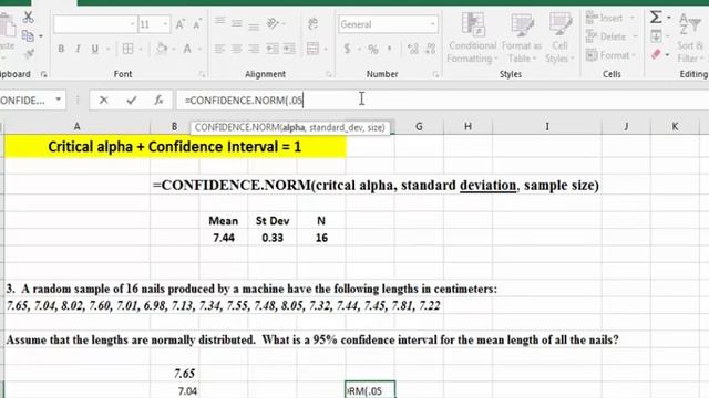 confidence intervals and sample sizes in Excel homework смотреть онлайн