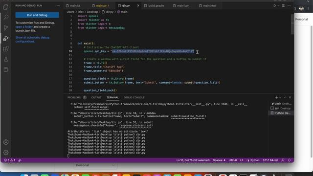 Custom GUI for interacting with OpenAI APIs using Tkinter and Python смотреть онлайн