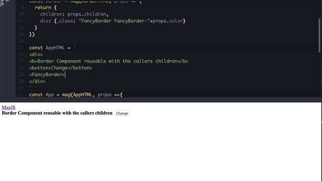 MagJS - Component Composition - props.children смотреть онлайн
