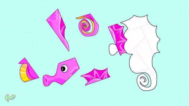 Shape Puzzle for kids Game - Sea Animals Names смотреть онлайн