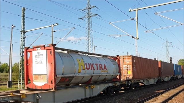 Güterzug: "Ludmilla" Baureihe 232 rollt mit Kesselwagen durch Berlin-Schönefeld смотреть онлайн