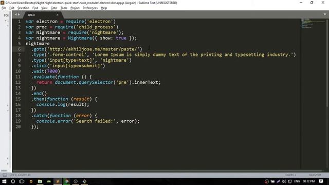 Nightmare JS with Electron by Ahil Jose смотреть онлайн