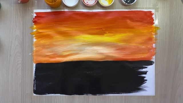 Рисуем закат | как просто нарисовать закат | учимся рисовать закат смотреть онлайн