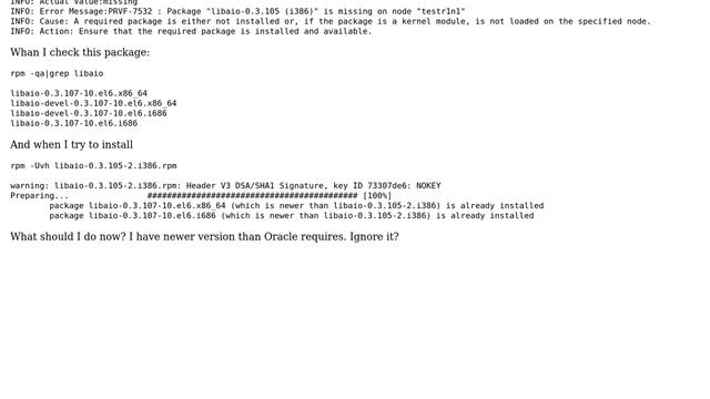 Databases: Oracle installation requires old rpm versions, what to do? смотреть онлайн