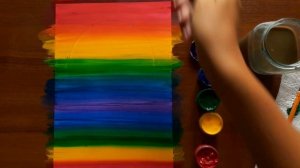 Радужный пейзаж | Рисование для детей | простой рисунок гуашью