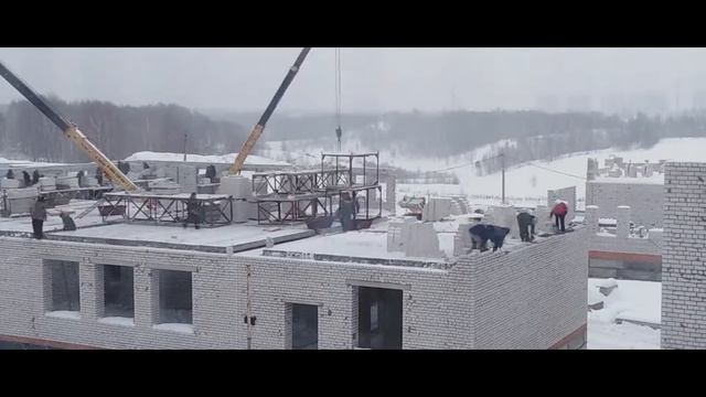 строительство школы TIMELAPSE. Лицей им. В.В.Карпова смотреть онлайн